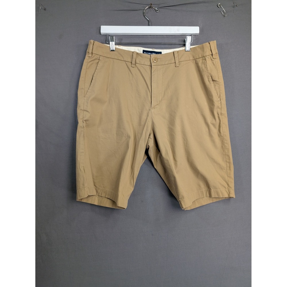 Abercrombie & Fitch Mens Stretch Chino Shorts Brown Khaki Size 36 8303
